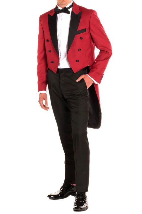 Showtime Red Tailcoat Tuxedo (2-Piece Set) by Ferrecci