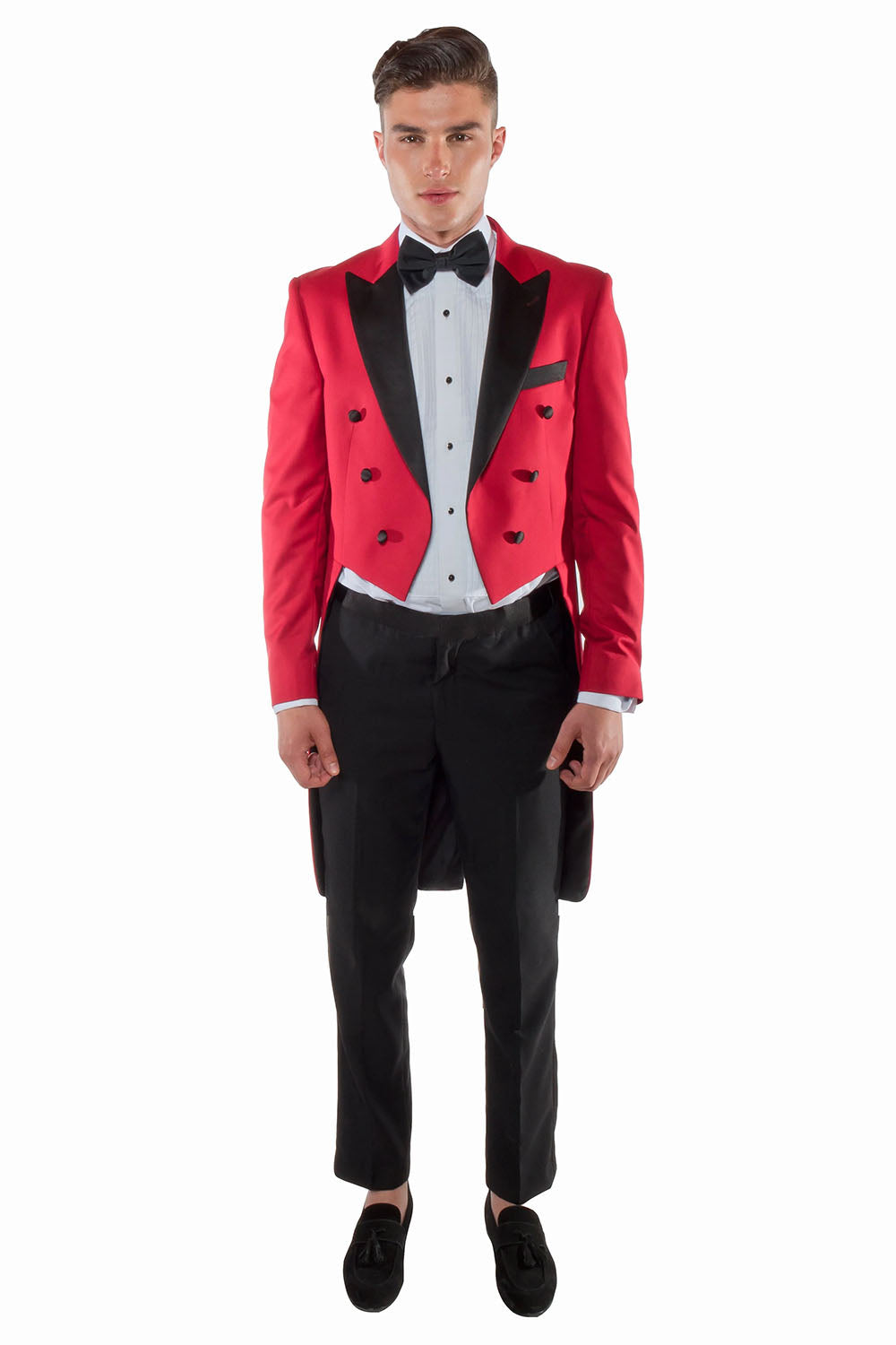 Showtime Red Tailcoat Tuxedo (2-Piece Set) by Ferrecci
