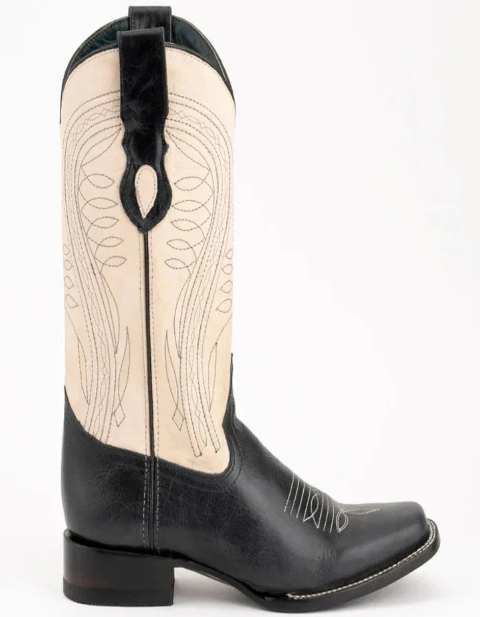Ferrini Men's Blaze Leather Narrow Square Toe Boots Handcrafted - Black Ferrini USA
