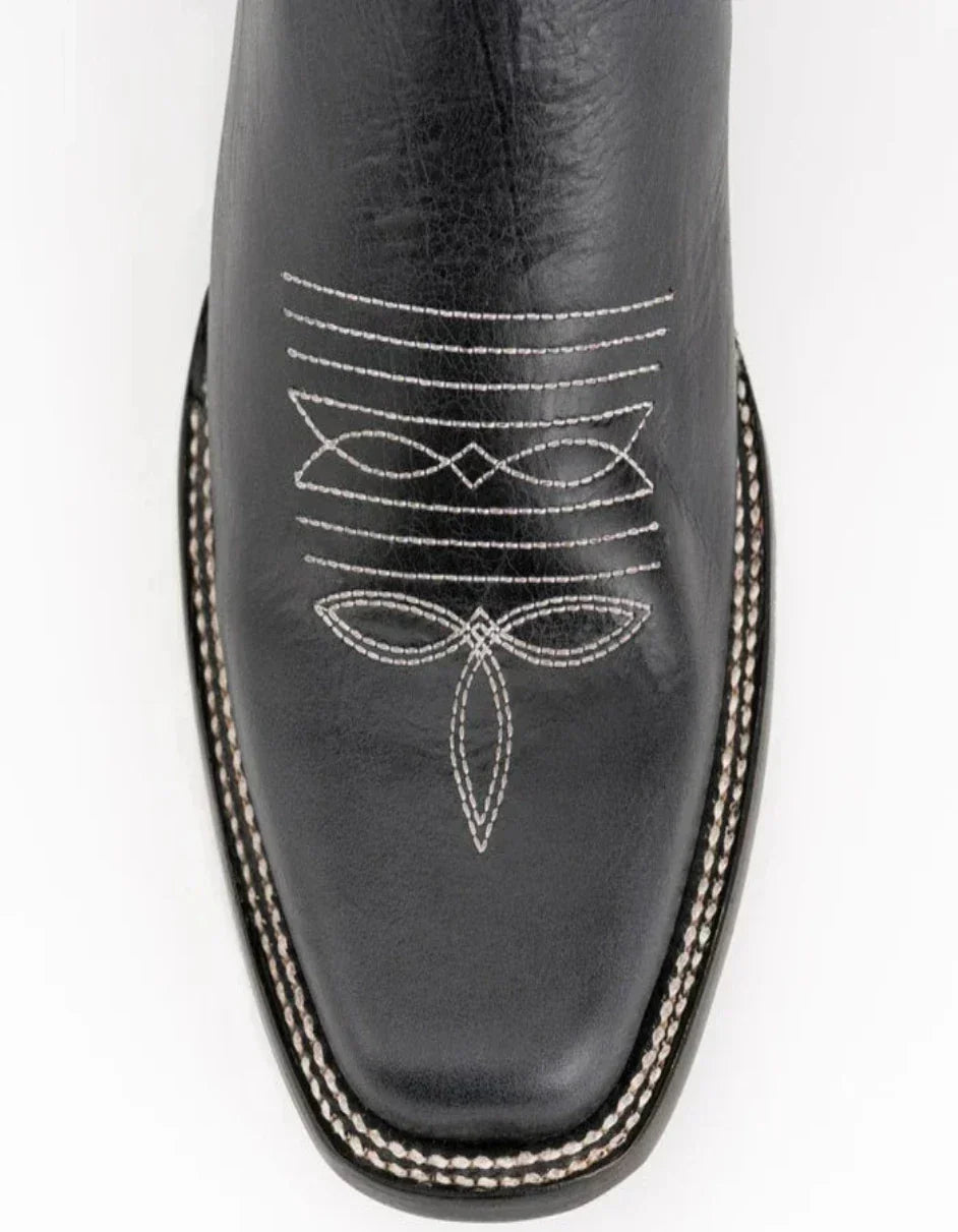 Ferrini Men's Blaze Leather Narrow Square Toe Boots Handcrafted - Black Ferrini USA