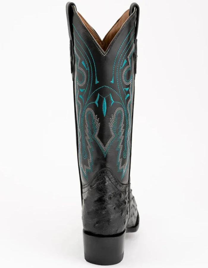 Ferrini Men's Colt Full Quill Ostrich Boots Handcrafted - Black by Ferrini USA