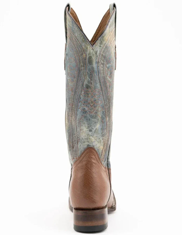 Ferrini Men's Morgan Smooth Ostrich Square Toe Boots Handcrafted - Kango Brown 1029307 Ferrini USA
