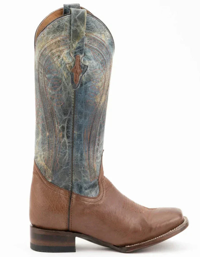 Ferrini Men's Morgan Smooth Ostrich Square Toe Boots Handcrafted - Kango Brown 1029307 Ferrini USA