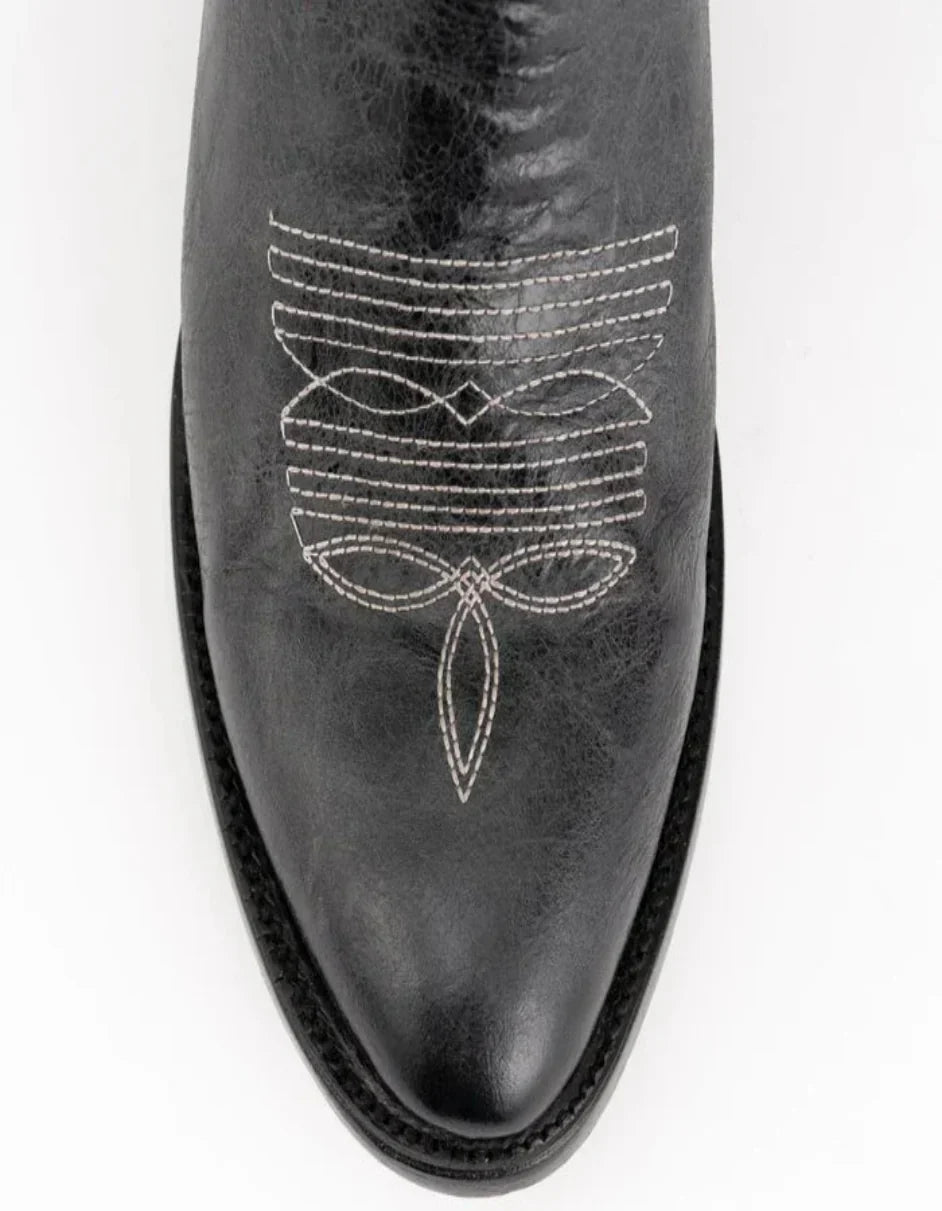 Ferrini Men's Remington Leather Round Toe Boots Handcrafted Black Ferrini USA