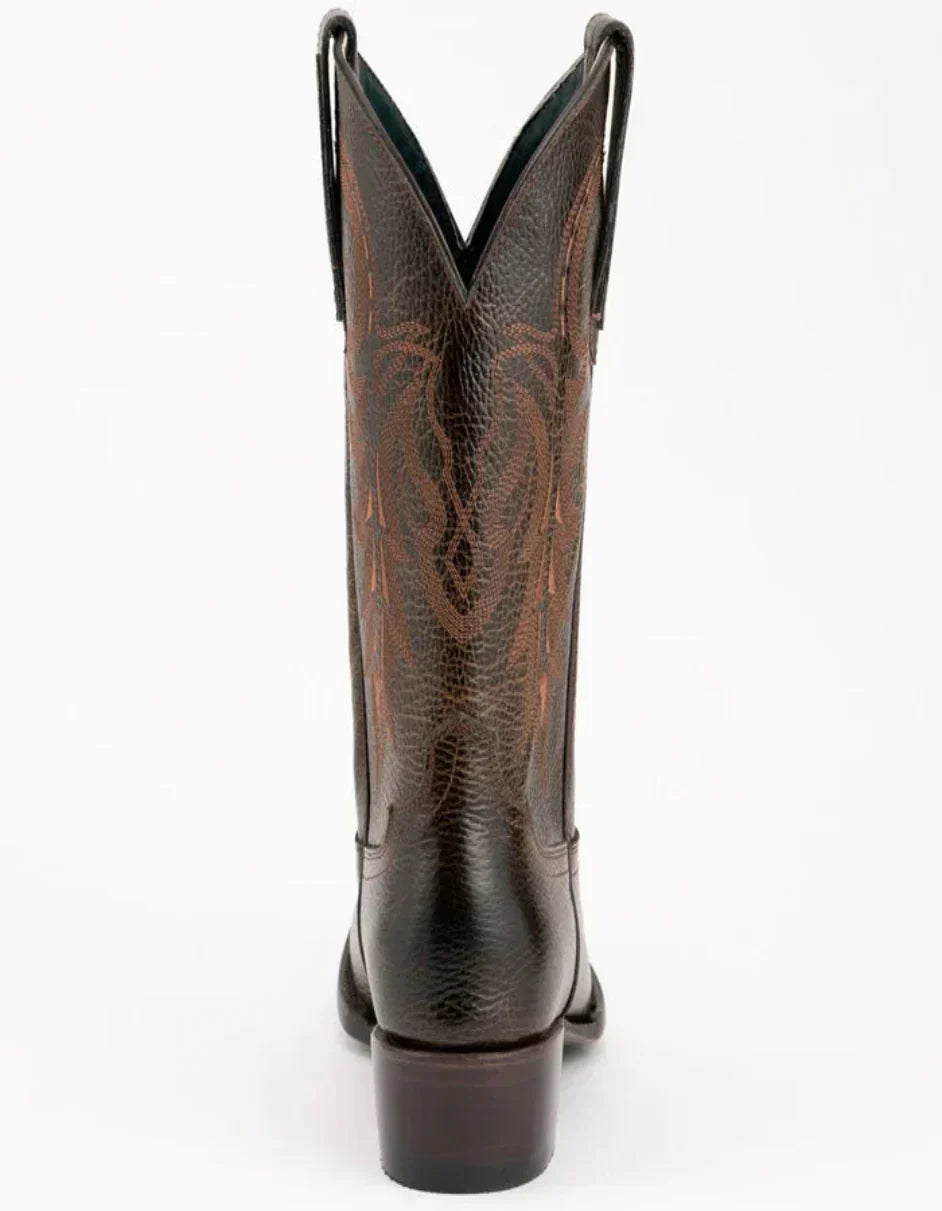 Ferrini Men's Remington Leather Round Toe Boots Handcrafted Chocolate Ferrini USA