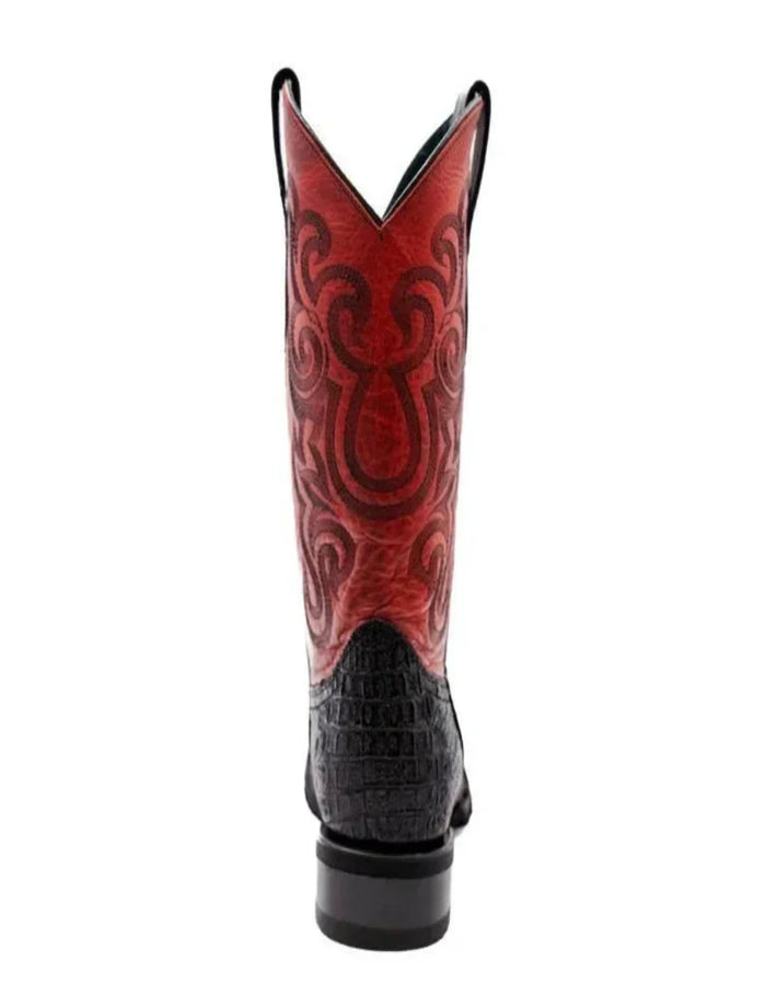 Ferrini Stampede Men's Print Crocodile Boots Handcrafted Black Ferrini USA