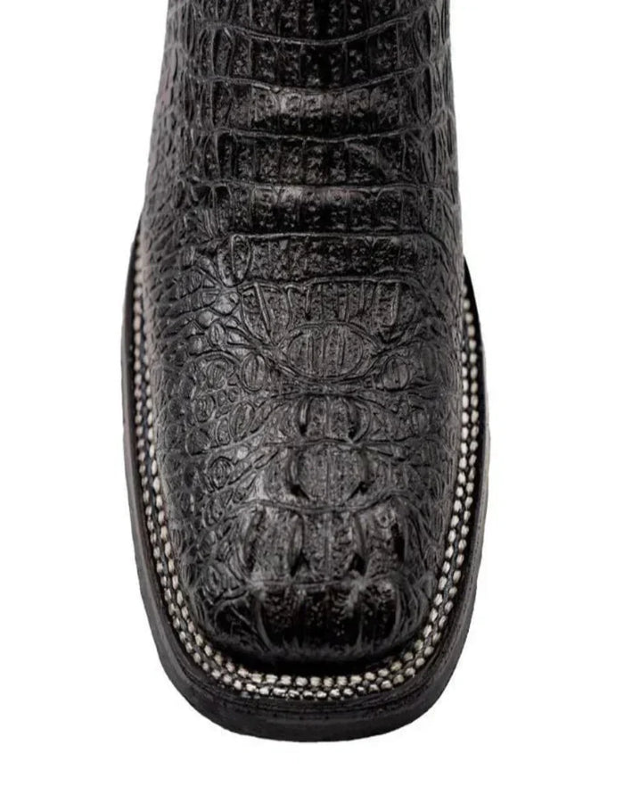 Ferrini Stampede Men's Print Crocodile Boots Handcrafted Black Ferrini USA