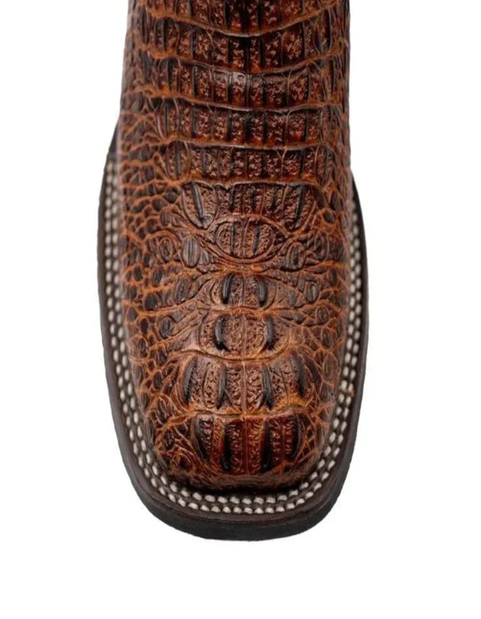 Ferrini Stampede Men's Print Crocodile Boots Handcrafted Sport Rust Ferrini USA