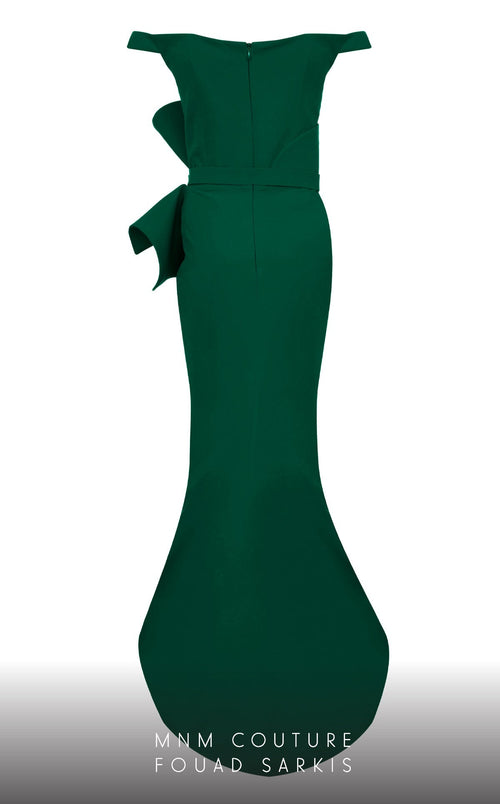 Fouad Sarkis 2650 Couture Evening Dress with Embellished Belt
