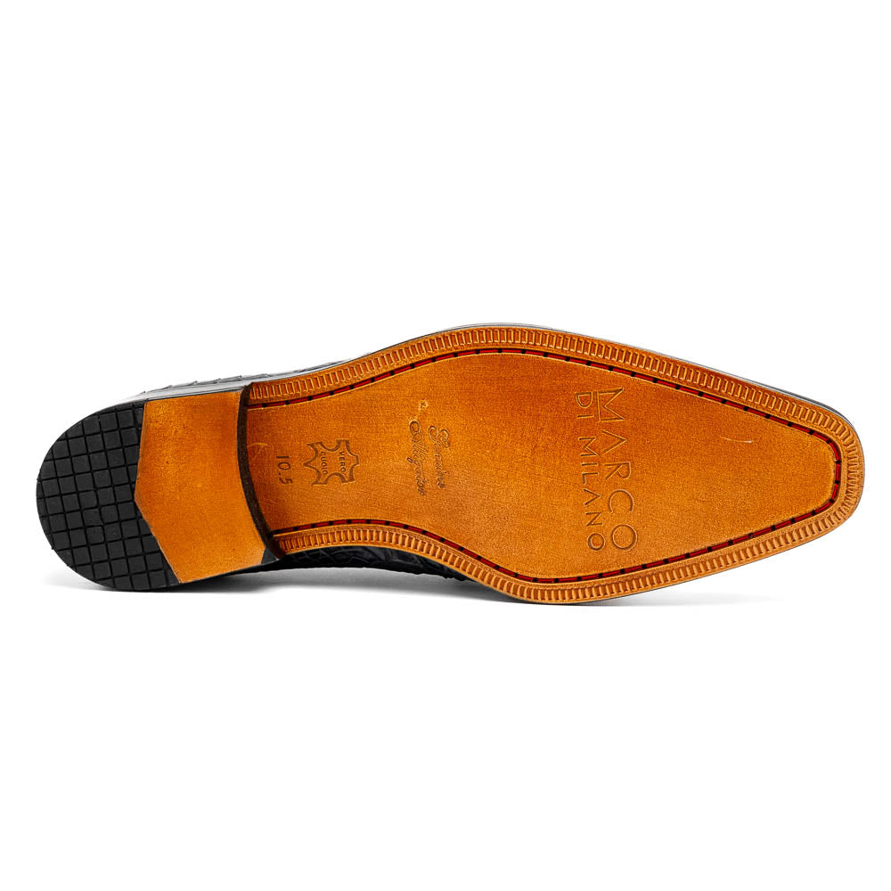 Marco Di Milano Fitipaldi Rustic Gray Leather Shoes