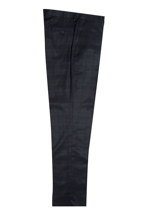 Men's Stacy Adams Black Glen Plaid 1-Button Vested Suit