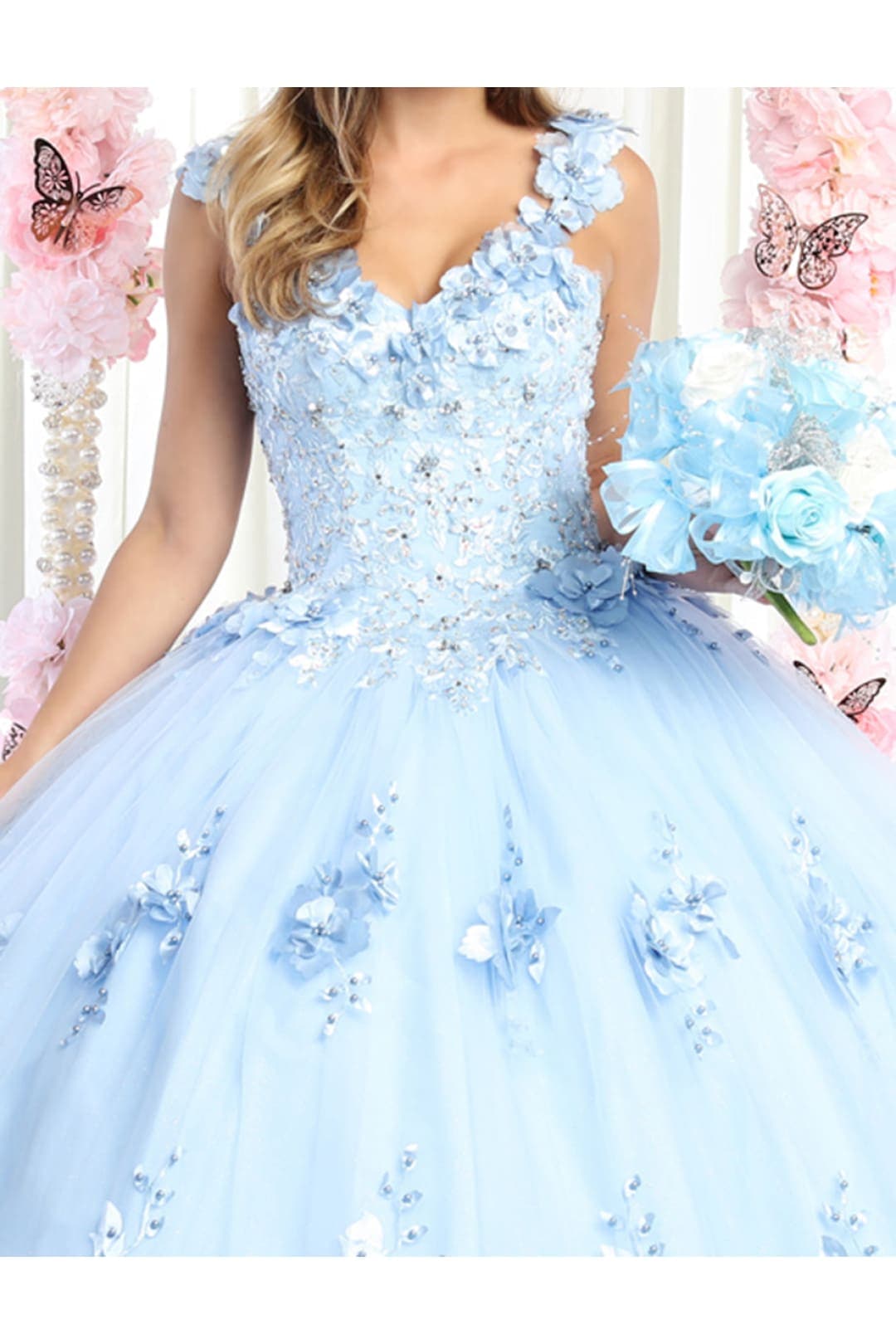Floral Quinceañera Gown