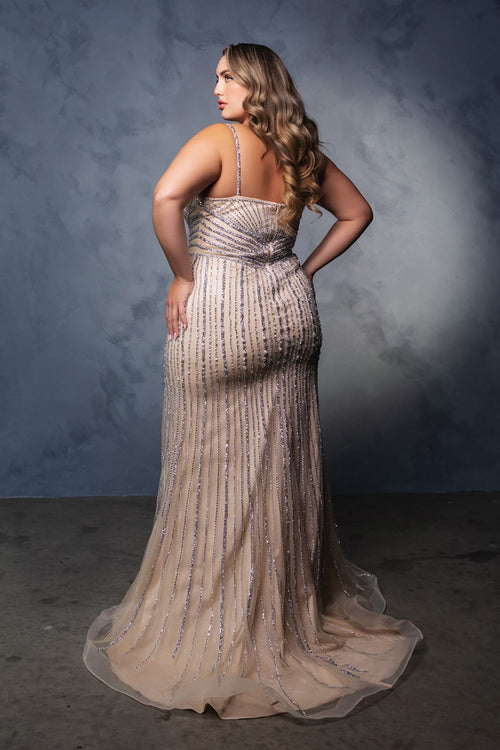 Formal Dress Sweetheart Beaded Sheath Gala Gown By Royal Queen RQ8169