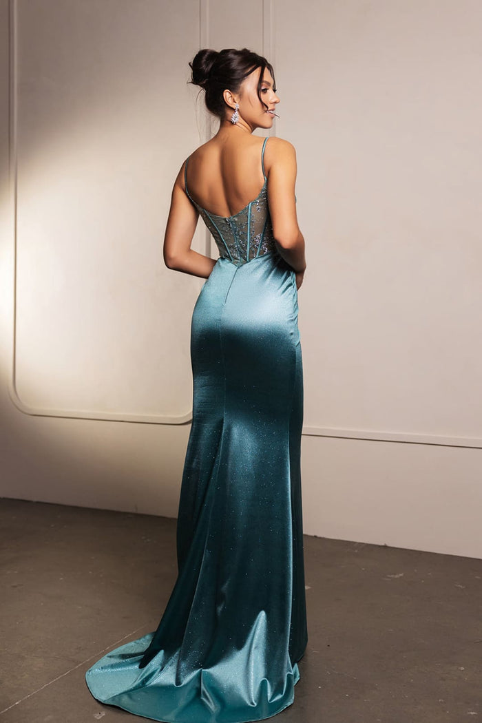 Formal Dress Fitted Sweetheart Sheath Evening Gown By May Queen MQ2133