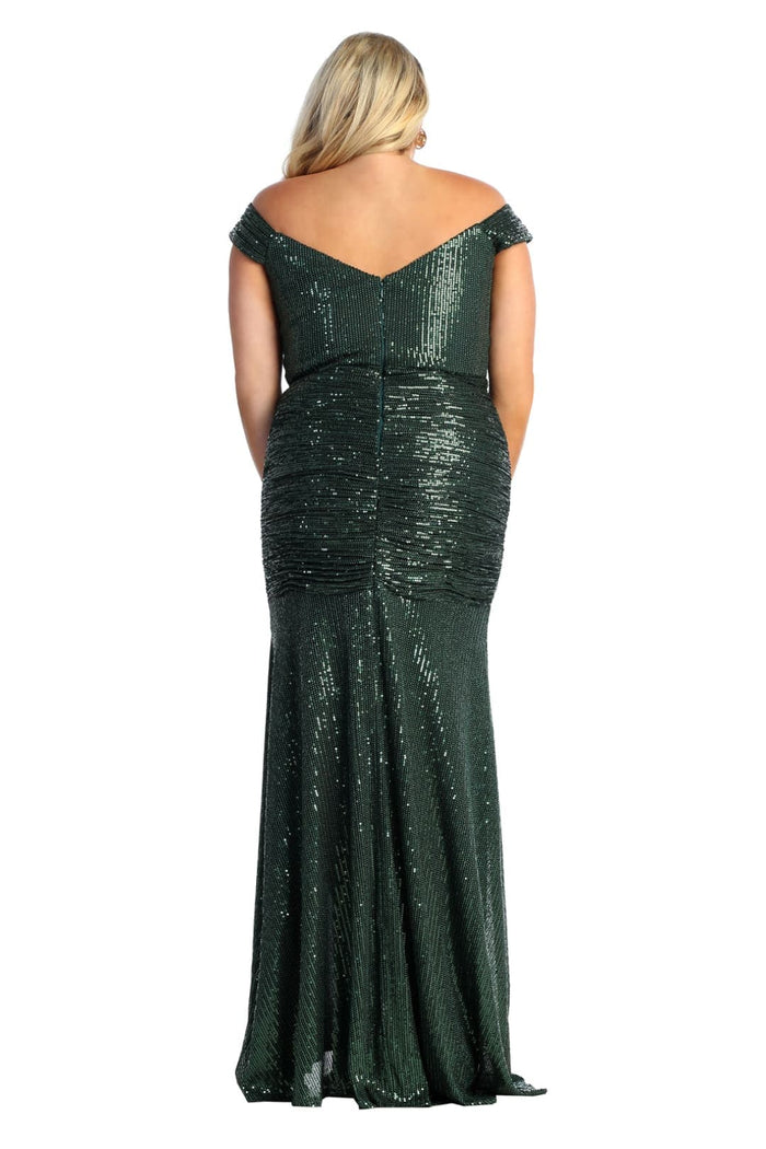 Plus Size Long Evening Gown Maxi Formal Dress for Women By Royal Queen RQ7950