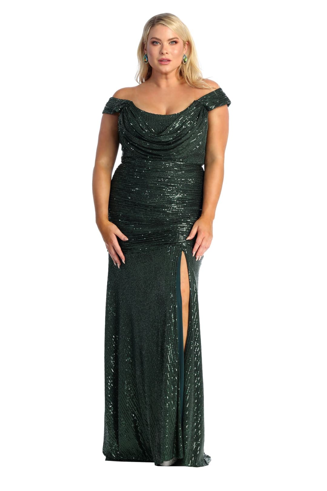 Plus Size Long Evening Gown Maxi Formal Dress for Women By Royal Queen RQ7950