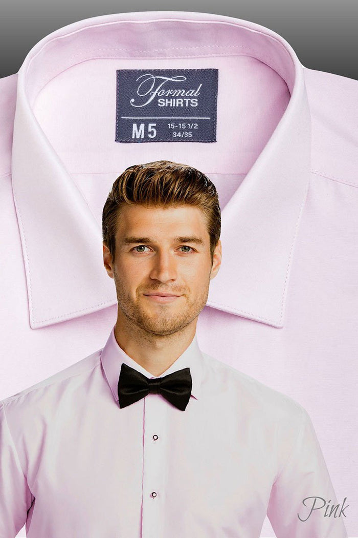 Jessie Pink Laydown Tuxedo Shirt by Formal Shirts