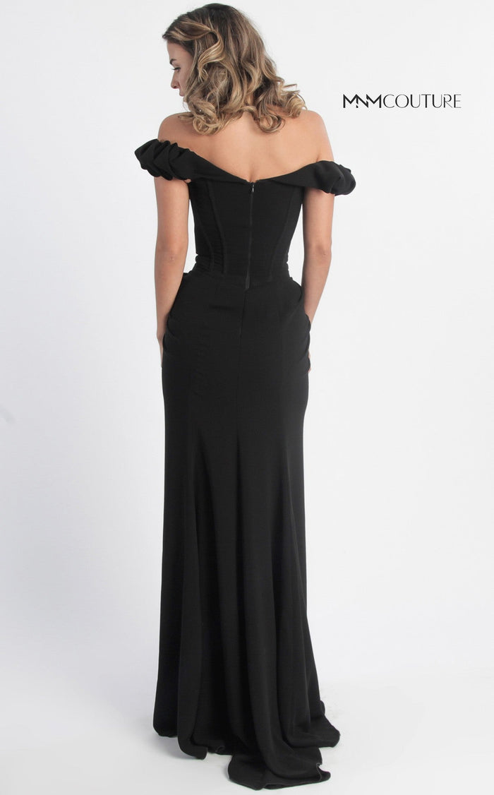 Gaby Charbachy G0665 Off-Shoulder Ruffled Corset Evening Gown