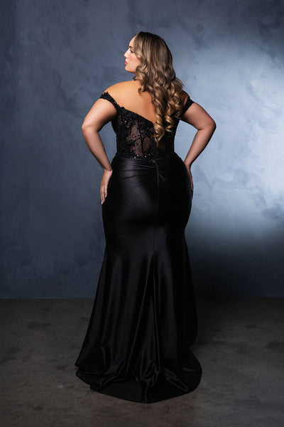 Plus Size Long Evening Gown Maxi Formal Dress for Women By May Queen MQ2141
