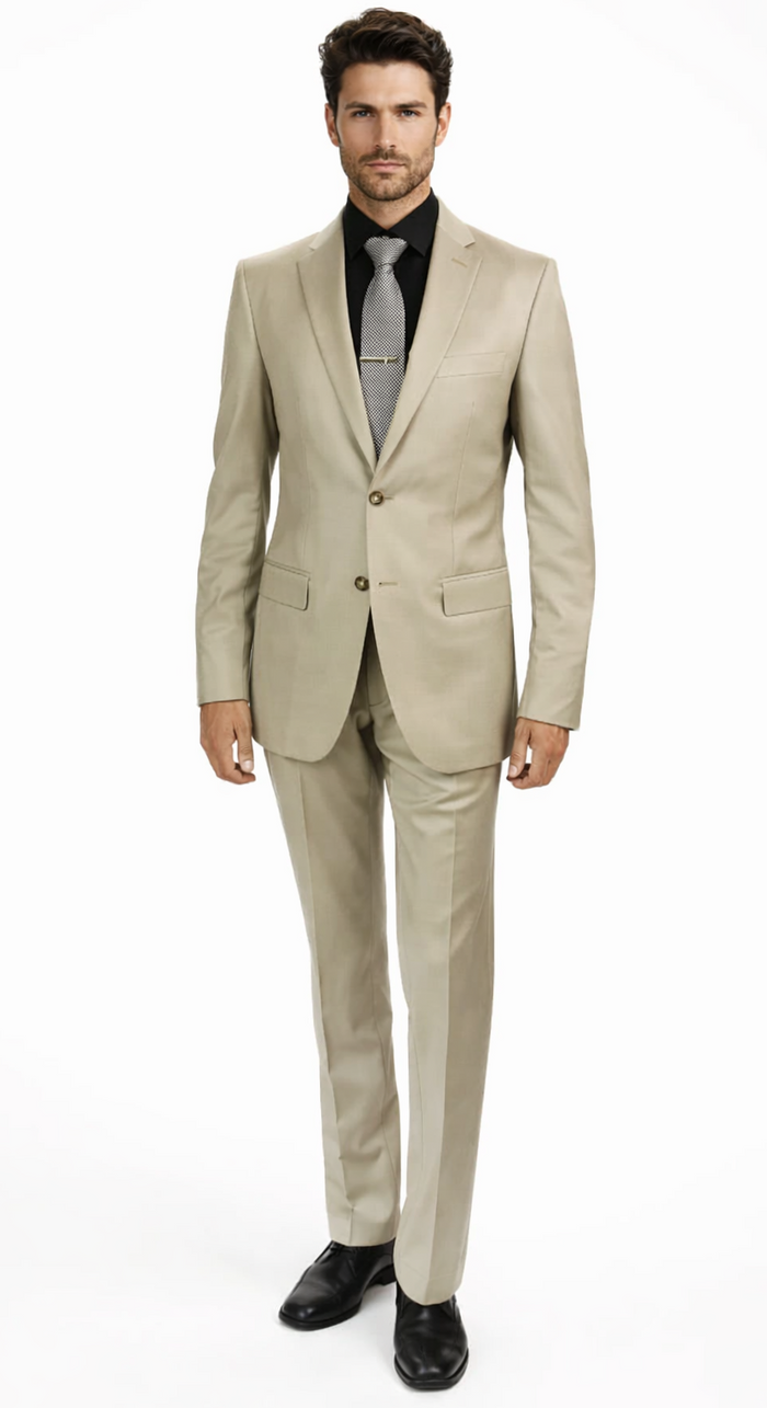 Galante Uomo Made in Italy Beige Suit by Usamensoutlet