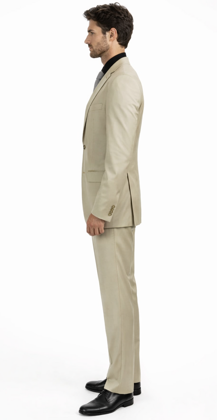 Galante Uomo Made in Italy Beige Suit by Usamensoutlet
