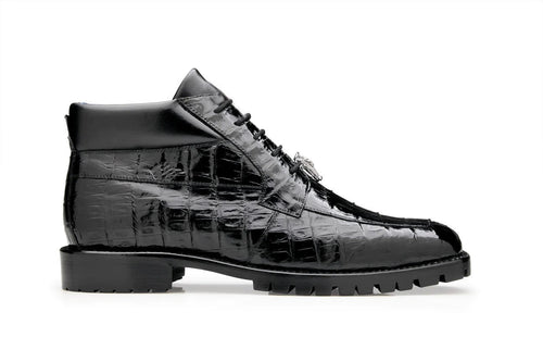 Belvedere Gallardo Black Alligator Luxury Dress Shoe