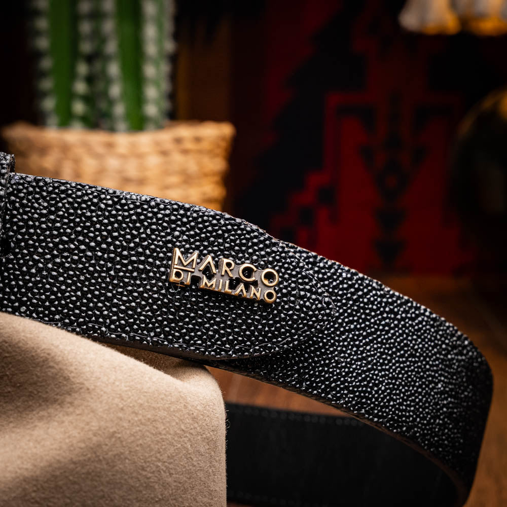 Marco Di Milano Georgia Belt Black Leather Luxury Shoe