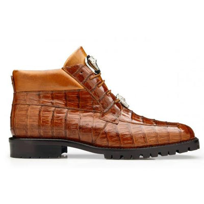 Gallardo Antique Sport Genuine Crocodile Tractor Sole Ankle Boots by Belvedere Shoes