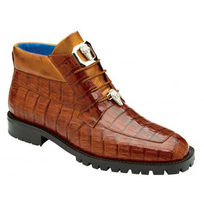 Gallardo Antique Sport Genuine Crocodile Tractor Sole Ankle Boots by Belvedere Shoes