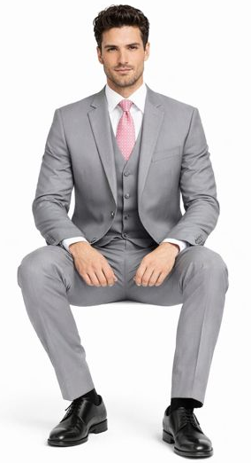 Giorgio Fiorelli Charcoal, Gray, and Light Gray Two-Button Suit