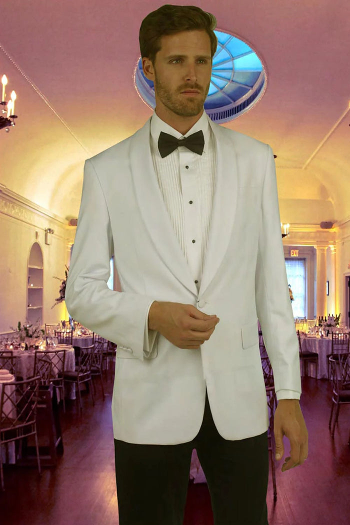 Off-White Dinner Jacket by USA Men's Outlet