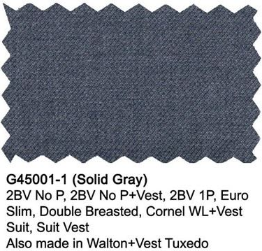 Giorgio Fiorelli Grey Two-Button Suit + Vest by Usamensoutlet