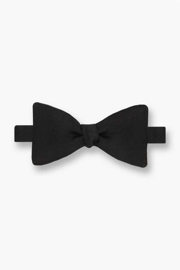 Black Silk Satin Bow Tie by Gitman