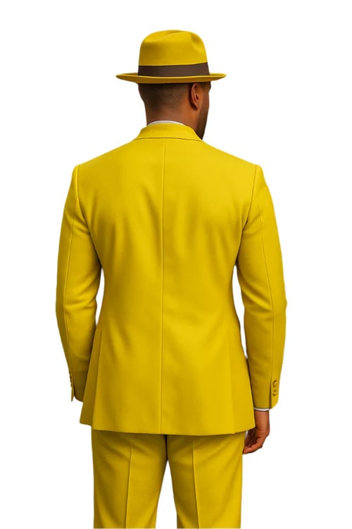 Yellow Zoot Suits - Mens Fashion Golish Yellow 1920s Vintage Look