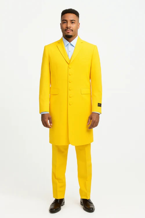 Yellow Zoot Suit - Mens Fashion Golish Yellow 1920s Vintage Look by USA Men's Outlet