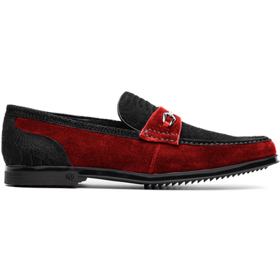Marco Di Milano Hugo - Black & Red Leather Dress Shoe