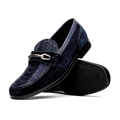 Marco Di Milano Hugo Navy Suede Luxury Loafer