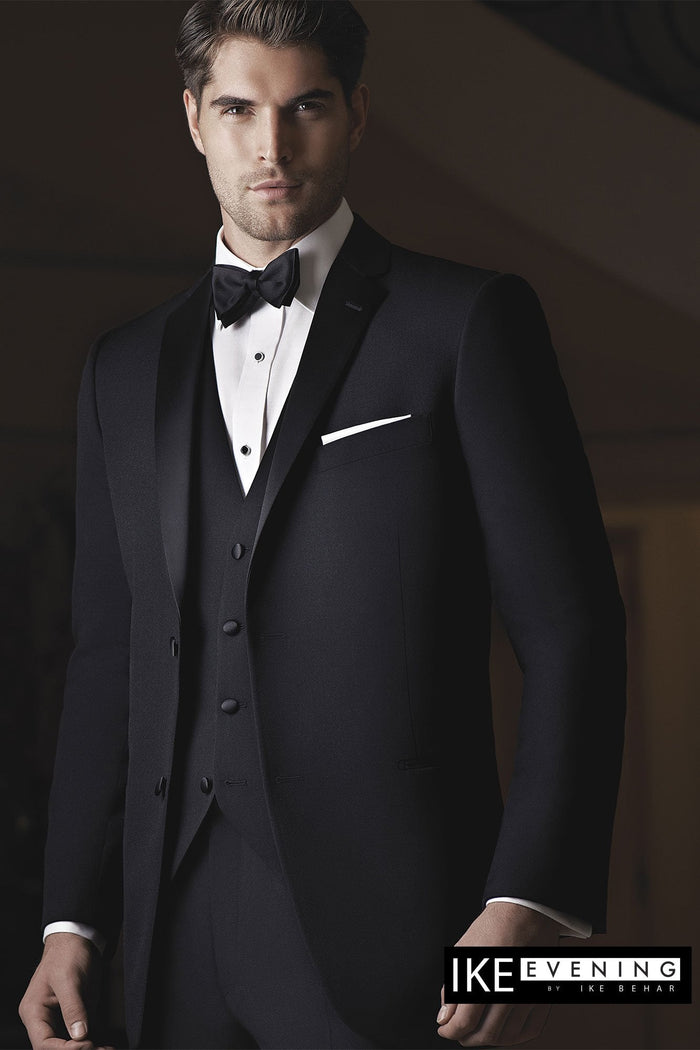 Evening Notch Black 2-Button Notch Tuxedo (2-Piece Set) by Ike Behar
