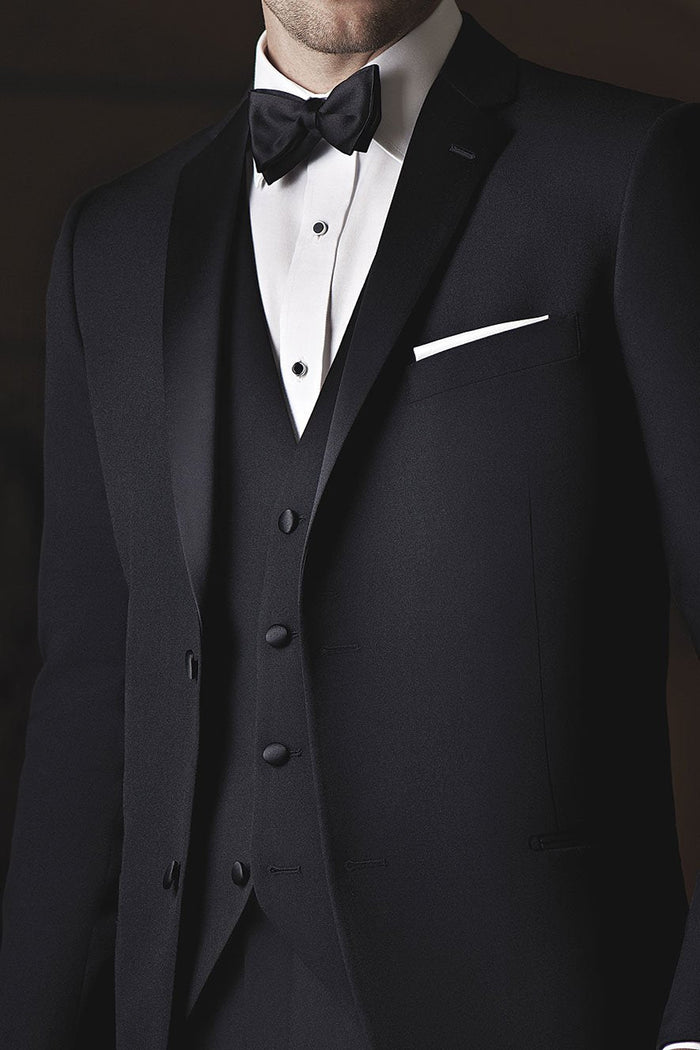 Ike Black Tuxedo Vest by Ike Behar
