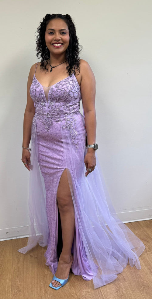 Red Carpet Dress V-Neck Mermaid Gala Gown by May Queen MQ2125