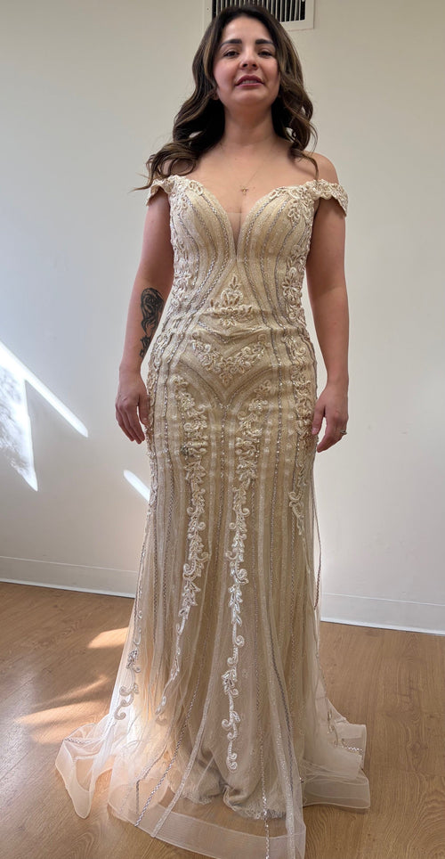 Formal Dress Beaded Mermaid Prom Gown By Royal Queen RQ8157-New Collection