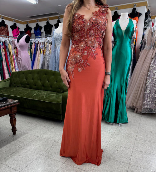 Plus Size Long Evening Gown Maxi Formal Dress for Women By Royal Queen RQ7943