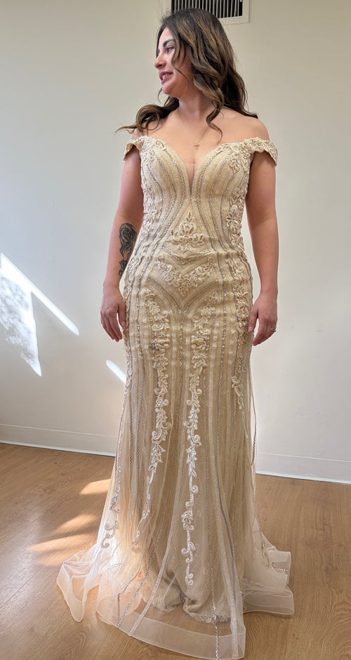 Formal Dress Beaded Mermaid Prom Gown By Royal Queen RQ8157-New Collection