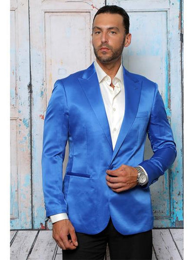 Men's Royal Blue Two Button Blazer