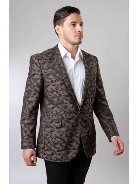 Men's Designer Fashion Dress Casual Blazer Brown by Menssuitsatlantain