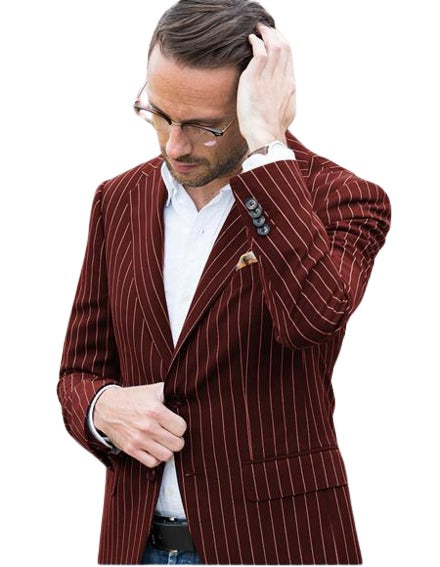Men's Burgundy Gangster Sport Coat mensusain