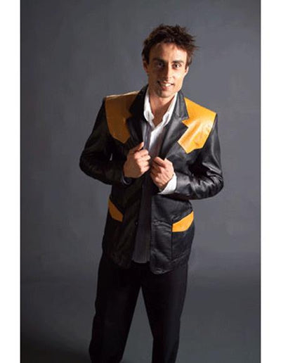 Men's Black 2 toned Western Blazer