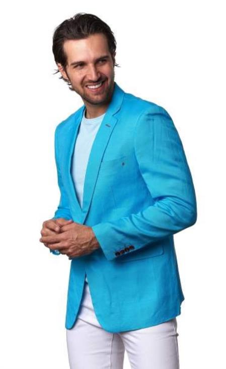 Men's Blazer - Turquoise