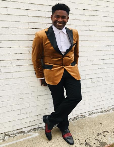 Men's Blazer Rust ~ Copper Light Brown by Menssuitsatlantain