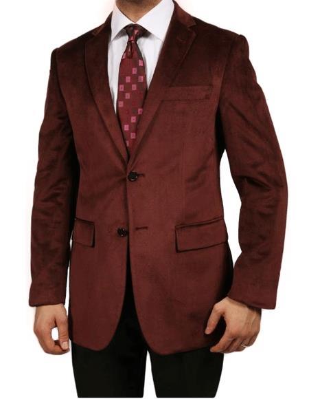 Men's Burgundy ~ Maroon ~ Wine Luxurious fully lined Jacket by mensitalyin